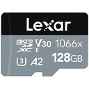 LexarR Professional 1066x microSDHC?/microSDXC? UHS-I cards SILVER Series 128GB MS1066128G-BNANG COpbP[W