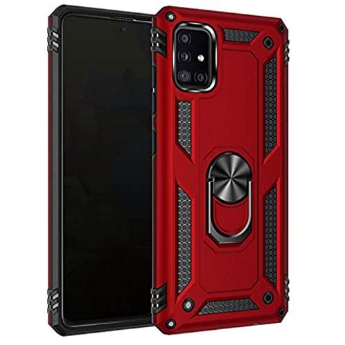 Galaxy A51 5G ケース/カバー TPU+PC 2重構造 耐衝撃 タフで頑丈 シンプル 一体型リング付き スタンド機能 ケース サムスン ギャラクシーA51 5G ハードケース/カバー おしゃれ スマフォ スマホ スマートフォンケース/カバー(レッド) Galaxy A51 5G ケース/カバー TPU+PC 2重構造 耐衝撃 タフで頑丈 シンプル 一体型リング付き スタンド機能 ケース サムスン ギャラクシーA51 5G ハードケース/カバー おしゃれ スマフォ スマホ スマートフォンケース/カバー(レッド)