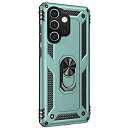 Galaxy A32 5G SCG08 ケース/カバー スタンド機能リング付き 2重構造 耐衝撃 TPU シンプル タフで頑丈 サムスン ギャラクシーA32 5G ハードケース/カバー おしゃれ 一体型スマホリング付き スマフォ スマホ スマートフォンケース/カバー(グリーン)