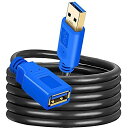 USB 3.0延長ケーブル3m、Hanprme USB 3.0高速エクステンダーコードタイプAからメス、プレイステーション用、Xbox、USBフラッシュドライブ、カードリーダー、ハードドライブ、キーボード、プリンター、(10Ft / 3M、ブルー)