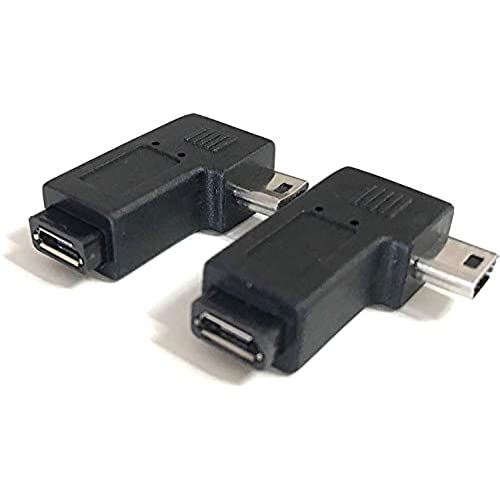 AGG 【2個セット】右L型 Micro USB Mini USB 変換アダプタ 方向転換コネクタ マイクロUSB メス から ミニUSB オス A35RL-M-Mi AGG 【2個セット】右L型 Micro USB Mini USB 変換アダプタ 方向転換コネクタ マイクロUSB メス から ミニUSB オス A35RL-M-Mi
