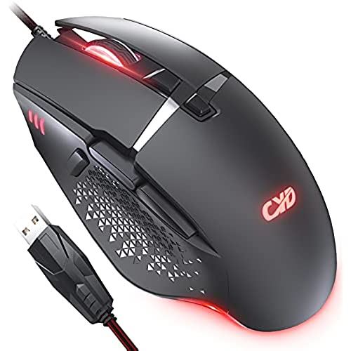 QYD ゲーミングマウス 有線 ゲーミングPCマウス 7200 調節可能DPI エルゴノミクスデザイン USBゲーミングマウス 大きな手に適しています、8つのプログラム可能なボタン LED 呼吸ライト RGBマウス ... c309 QYD ゲーミングマウス 有線 ゲーミングPCマウス 7200 調節可能DPI エルゴノミクスデザイン USBゲーミングマウス 大きな手に適しています、8つのプログラム可能なボタン LED 呼吸ライト RGBマウス ... c309