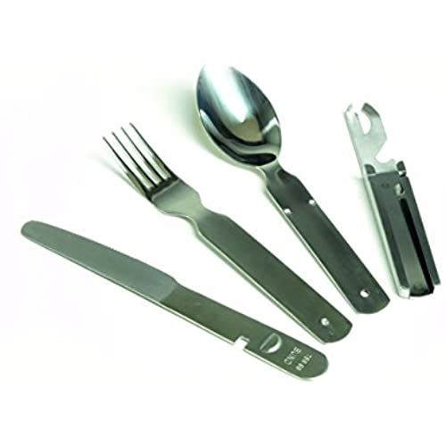 MIL-TEC ドイツ連邦軍 UTENSIL 携帯カトラリーセット ステンレス鋼 4種類