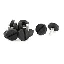 uxcell 家具用固定脚 家具保護 固定脚 レベリングフット ブラック 金属 プラスチック M6 x 15mm 10個入り
