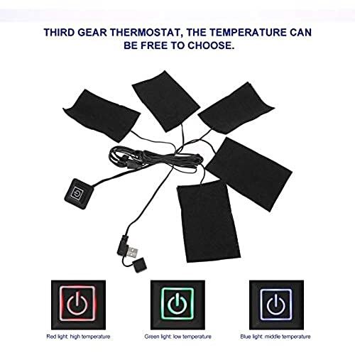 5V USBカーボンファイバーヒーターパッド、電気布ヒーターパッド、ヒールパッド、腰部、腹部、腰部ヒーター、ヒートパッドペット暖房装置 2