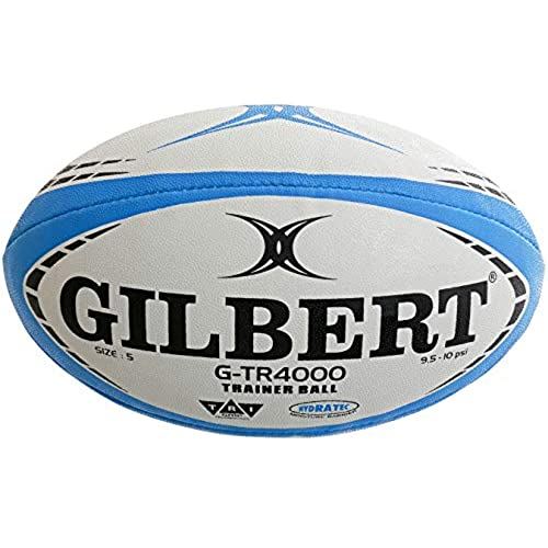 Gilbert G-TR4000 ギルバート ラグビーボール練習用4号 水色x白 [並行輸入品]