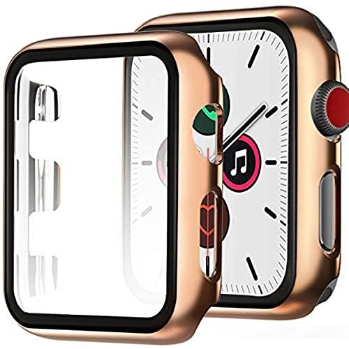 対応Apple Watch 44mm 全面保護カバー メッキ加工一体型ケース スクラッチ防止 良いタッチ感 指紋汚れ防止 充電便利 Apple Watch PCカ..