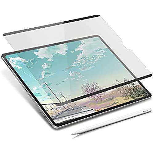 HMY Guard！ iPad 10.9インチ/ 11インチ マグネット式 ペーパーライクフィルム 簡単脱着 ワンタッチ脱着 紙のような描き心地 反射低減 アンチグレアフィルム 保護フィルム 収納ケース付き (iPad ... iPad Air 10.9inch iPad Air /iPad Pro 11inch対応