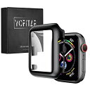 【2020改良モデル】YOFITAR Apple Watch 用ケース 42mm アップルウォッチ保護ケース ガラスフィルム 一体型 series3 series2 series1 全面保護 超薄型 装着簡単 耐衝撃 ブラック(2)