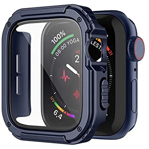 WASPO コンパチブル Apple watch ケース 頑丈 40mm 高感度強化フィルム付き アップルウォッチケース 保護カバー iWatch ケース 耐衝撃 落下 吸収(Series SE/6/5/4 ブルー) 40mm Series SE/6/5/4