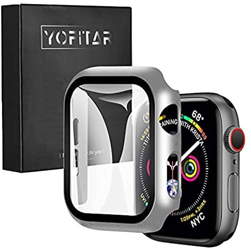 【2020改良モデル】YOFITAR Apple Watch 用 ケース series6/SE/5/4 40mm アップルウォッチ保護カバー ガラスフィルム 一体型 PC素材 全面保護 超薄型 装着簡単 耐衝撃 高透過率 シルバー 【2020改良モデル】YOFITAR Apple Watch 用 ケース series6/SE/5/4 40mm アップルウォッチ保護カバー ガラスフィルム 一体型 PC素材 全面保護 超薄型 装着簡単 耐衝撃 高透過率 シルバー