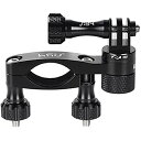 HSU ハンドルバーシートポスト カメラホルダー 360°回転 レンチ不要 アルミ製品 GoPro Hero9/8/Max7/6/5/DJI Osmo Actionなど