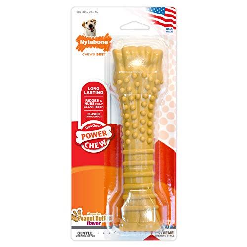 Nylabone Dura Chew Souper Peanut Butter Flavored Bone Dog Chew Toy by Nylabone