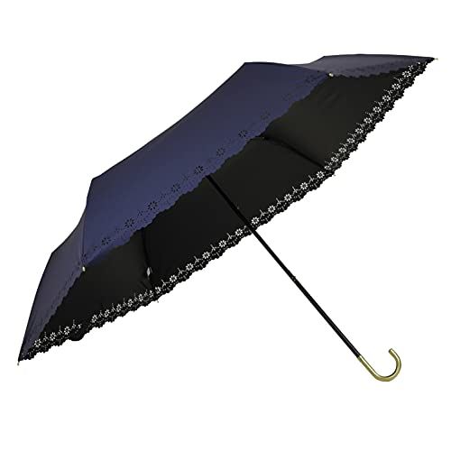 日傘 おりたたみ 晴雨兼用 レディース UVカット 遮光 99.99%以上 遮熱効果 3段伸縮 ミニ傘 50cm ヒートカット加工 透け感 花柄レース a.s.s.a(FM130/ネイビー) 日傘 おりたたみ 晴雨兼用 レディース UVカット 遮光 99.99%以上 遮熱効果 3段伸縮 ミニ傘 50cm ヒートカット加工 透け感 花柄レース a.s.s.a(FM130/ネイビー)