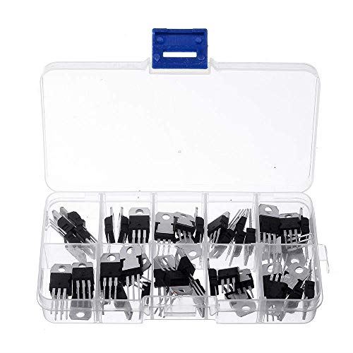 PENGLIN 可変三端子レギュレーター 電圧トランジスタキット トランジスタ 10種類 50点