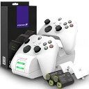 Fosmon Dual 2 Max 充電 スタンド Xbox Series X/S(2020), Xbox One/One X/One S Elite 対応 コントローラー 充電器,…
