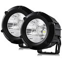 UNI-SHINE ledフォグランプ バイク補助灯 LED作業灯 車外灯 オートバイ・機械・自動車・トラック用 高輝度 CREE製チップ 30W 9-30V ...