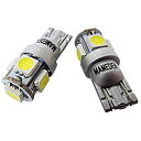 まめ電(MAMEDEN) 24v専用 T10 LED 3チップ 5050 LED 5連SMD (1:ホワイト)