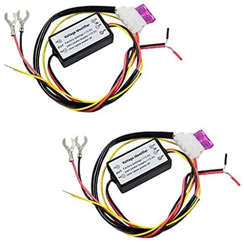 YUNPICAR デイライト LED 自動点灯ユニット コントローラー 12V 24W エンジンON時で点灯 減光機能付 ポジション フォグランプ に適用 2本入り