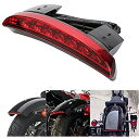 YIBO オートバイ LED ストップ ブレーキテールライト スモークレンズ ハーレーダビッドソン スポーツスター XL 883N 1200N XL1200V XL1200X ターンシグナル (Red Lens)