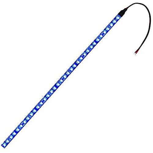 【2本入り】 高密度(120LED/m) 24V 防水 LED テープライト 1チップ 10cm (黒ベース) 発光色：青色