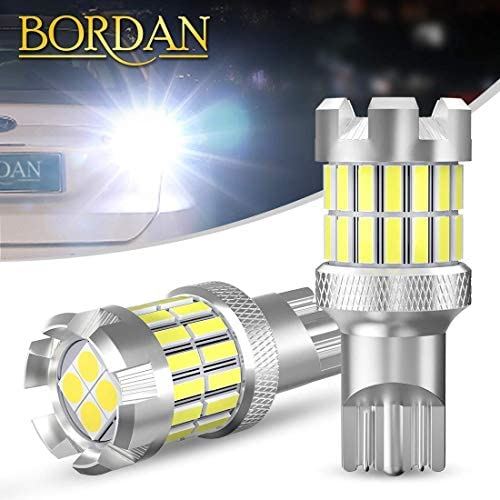 BORDAN 爆光LED T15/T16/W16W バックランプキャンセラー内蔵 1400ルーメン 後退灯 バックライト 超高輝度 無極性 長寿命 34連 12V ホワイト 2個入 T15/T16 2個