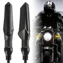 Evermotor ウインカー Led コーナリングランプ バイク用 高輝度 流れるアンバー 左右セット 方向指示器 バイク 高機能防水 2ピースユニバーサル 2個(新しい在庫)