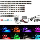 バイク用 RGB LEDテープライト GREENBEAN オートバイ イルミネーション LEDテールランプ ストリップライト フルカラー 防水仕様 8本セット ...