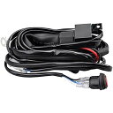 バイク用/車用 リレーハーネス ハーネスヒューズLED搭載 1灯用 防水防漏電 耐高温ON/OFFスイッチ付 9v/12v/24v対応 作業灯/フォグランプ/補...