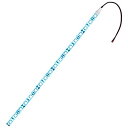 【2本入り】 LEDテープライト 12V 防水 3チップ 30cm (白ベース) 発光色:アイスブルー色