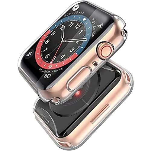 【2枚セット】Smilelane 対応Apple Watch Series 7 45mm 用 ケース, 対応アップルウォッチシリーズ 7 45mm TPU 用保護カバー(2 クリア) 【2枚セット】Smilelane 対応Apple Watch Series 7 45mm 用 ケース, 対応アップルウォッチシリーズ 7 45mm TPU 用保護カバー(2 クリア)