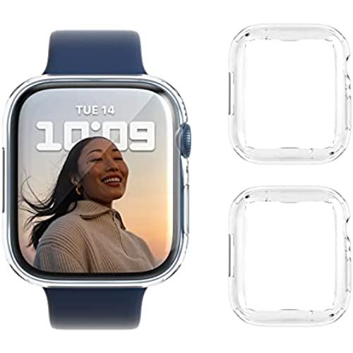 【2枚セット】Wiki VALLEY 対応 Watch Series 7 用 ケース 45mm アップルウォッチ保護カバー 高透過TPU 3D全面保護ケース 傷防止、耐衝撃 全面保護 装着簡単 アップルウォッチシリーズ 【2枚セット】Wiki VALLEY 対応 Watch Series 7 用 ケース 45mm アップルウォッチ保護カバー 高透過TPU 3D全面保護ケース 傷防止、耐衝撃 全面保護 装着簡単 アップルウォッチシリーズ