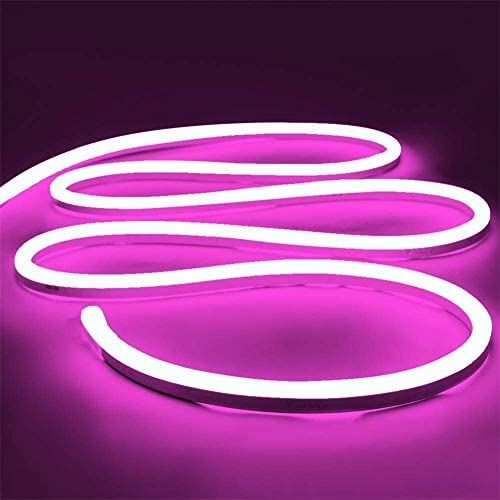 LEDテープライト iNextStation 高輝度 防水 LEDストリップ 調光可能 切断可能 5m 600連 SMD2835 LEDネオンライト DIY 屋内外 車 店舗 看板 装飾用 間接照明 DC12V ピンク