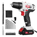 Prostormer 電動ドリル 12V 充電式 電動ドリルドライバー 電動ドライバー コードレス 正逆転切替 18+1段階トルク 最大30N.m 1500mA...