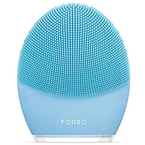 FOREO LUNA 3 for コンビネーションスキン 混合肌用 スマートクレンジングデバイス 電動洗顔ブラシ シリコーン製 エイジングケア※ ブルー