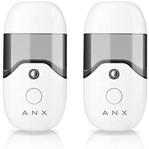ハンディミスト（ナノスチーマー） ANX 大容量 50mlタンク 携帯 ミスト 美顔器 ハンディミスト ワイド 超音波 ナノミスト USB充電式 簡易包装 説明書付(2個) 2個(1個あたり150円お得)