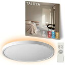 TALOYA 間接光 LEDシーリングライト バックライト 導光板 薄型 6畳 24W+4W 3240lm 調光 調色 北欧風 工事不要