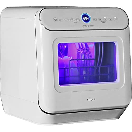 シロカ 2WAY食器洗い乾燥機 [2021年モデル/UV除菌/食洗機/工事不要/分岐水栓可/タイマー6段階設定] SS-MU251 ホワイト