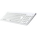 サンワダイレクト Bluetoothキーボード マルチペアリング iPad iOS/Win/Mac/Android 対応 配列切替可能 充電式 パンタグラフ 日本語配列 テンキー付き ホワイト 400-SKB072(2)