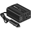 150Wカーインバーター コンバーター DC12VをAC100Vに交換 車載充電器 USB給電2口 AC100Vコンセント電源 車内充電器 ミニタイプ 超小型 ...
