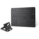 Ewin キーボード bluetooth ワイヤレス iPad/iPhone用 JIS基準日本語配列 スタンド付き タッチパッド搭載 ロック可能 2台のiOSデ...