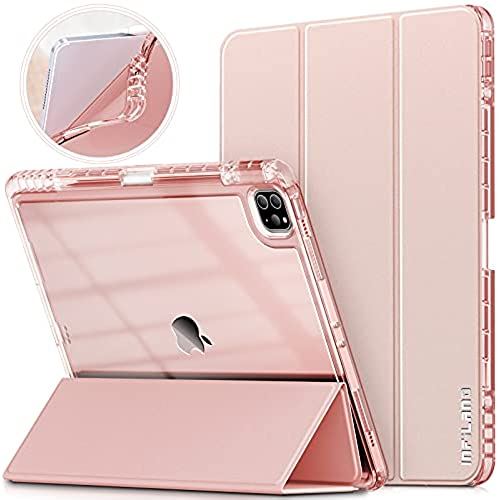 INFILAND iPad Pro 12.9 2021用ケース ipad 12.9インチ カバー 薄型 超軽量 全保護スマートケース ペンホルダー付き 第二世代 Pencilのペアリング充電に対応 全透明 TPUソフト INFILAND iPad Pro 12.9 2021用ケース ipad 12.9インチ カバー 薄型 超軽量 全保護スマートケース ペンホルダー付き 第二世代 Pencilのペアリング充電に対応 全透明 TPUソフト