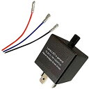 Discover winds ハイフラ防止 ICウインカーリレー 3ピン 12V 150W CF13 ハイフラリレー ハイフラ対策 ウインカーリレー 点滅速度調節機能付き フラッシャー音付き ギボシ端子付き配線付属