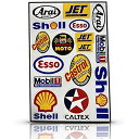 shell esso Mobil CALTEX レーシング ステッカー 防水/耐水 sticker