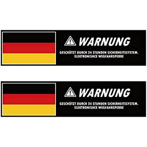 Roost ドイツ国旗 ドイツ語セキュリティステッカー 2枚 窓用 ドイツ車 ウィンドウ用 クリア ホワイト VW アウディ メルセデス ベンツ BMW