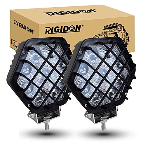 RIGIDON 2個27W LED 作業灯 ブラック車外灯 狭角30度タイプ LEDワークライト 汎用 スポットライト 9連 農業機械 6000K-6500K ホワイト 2個27W黒 スポットライト