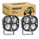 RIGIDON LED作業灯 12v 40W LEDワークライト 12V 24V フォグランプ led補助灯 補助ライトLED 車用フォグライト 防水車外灯 前照灯 車 タイヤ灯 車幅灯 トラクター作業灯 建設現場 ... 2個40W (白)