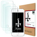 【 Judaz 】 3枚セット HD ガラスフィルム Apple iPhone 5 / 5C / 5s / SE 対応 保護フィルム 最高硬度9H 日本製素材旭硝子製 ガラス 撥油性 指紋防止 超薄タイプ ラウンドカット ...