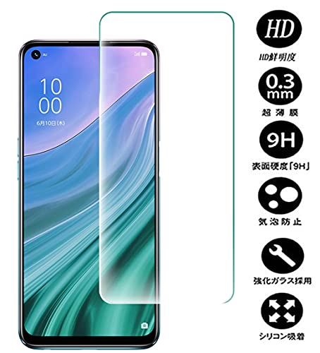 FOR OPPO A54/A55s 5G/au OPG02 用の ガラスフィルム旭硝子製 FOR OPPO A54/A55s 5G/au OPG02 用の 強化ガラ 液晶保護フィルム 9H硬度 高透過率 指紋防止 2