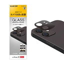 エレコム iPhone 12 / 12 Pro カメラレンズ フィルム ガラス ブラック PM-A20BFLLP1BK